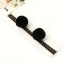 Cute Black Fuzzy Ball Shape Decorated Simple Design