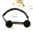 Cute Black Fuzzy Ball Shape Decorated Simple Design