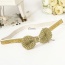 Cute Gold Color Bowknot Shape Decorated Simple Design