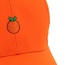 Fashion Orange Apple Embroidered Pattern Decorated Pure Color Design