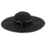 Trendy Black Pure Color Decorated Sun Hat