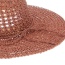 Trendy Pink Pure Color Decorated Hollow Out Hat