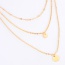 Personality Gold Color Round Pendant Decorated Multilayer Design