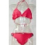 Sexy Red Flouncy Pattern Decorated Hollow Out Design  Polyester Sexy Bikini