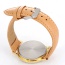 Fashion Khaki Letter Pattern Decorated Simple Design  Pu Ladies Watches