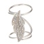 Fashion Silver Color Leaf Shape Decorated Hollow Out Design