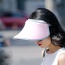 Fashion Pink Wide Brim Hemming Simple Design Milk Fiber Sun Hats