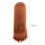 Fashion Light Brown Air Bang Long Straight Design High%2dtemp Fiber Wigs