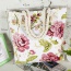 Fashion White Big Flower Pattern Decorated Simple Design Beach Bag