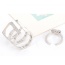 Personality Silver Color Eye Shape Decorated Simple Design(4pcs)