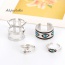Personality Silver Color Eye Shape Decorated Simple Design(4pcs)