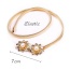 Fashion Gold Color Double Flowers Decorated Simple Design