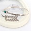 Fashion Silver Color Leaf Shape Decorated Opening Design