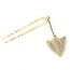 Fashion Gold Color Gemstone Decorated Heart Shape Pendant Design