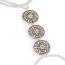 Fashion Silver Color Round Shape Decorated Double Layer Design