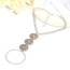 Fashion Silver Color Round Shape Decorated Double Layer Design