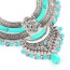 Exaggerate Blue Hollow Out Diamond Decorated Multilayers Design
