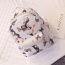 Sweet White Butterfly&flower Pattern Decorated Simple Design Pu Backpack