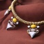 Fashion Gold Color Triangle Diamond Decorated Simple Design Alloy Bib Necklaces