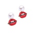 Fashion Red Pearl Decorated Lip Shape Design