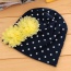 Fashion Black+yellow Two Flowers Decorated Simple Design