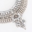 Vintage Silver Color Hollow Out Diamond Decorated Collar Design