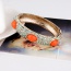 Exaggerate Orange Oval Diamond Decorated Simple Design Alloy Fashion Bangles