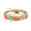 Exaggerate Orange Oval Diamond Decorated Simple Design Alloy Fashion Bangles