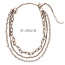 Personality Gold Color Chains Decorated Multilayer Design Alloy Bib Necklaces