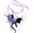 Personality Purple Flower Decorated Bowknot Design Fabric Bib Necklaces