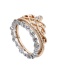 Personality Gold+silver Color Diamond Decorated Crown Shape Design Alloy Korean Rings