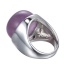 Fashion Purple Round Shape Gemstone Decorated Simple Design Rhinestone Korean Rings