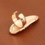 Elegant Silver Color Fishbone Shape Decorared Simple Design Alloy Korean Rings