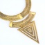 Exaggerated Gold Color Triangle Shape Decorated Simpel Design