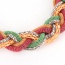 Exaggerated Pink&yellow Snake Shape Decorated  Collar Design