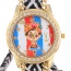 Fashion Blue Diamond Decorated Hand-woven Strap Watch
