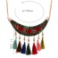 Exaggerated Multi-color Tassel&beads Weaving Pendant Decorated Collar Design Measle Bib Necklaces