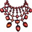 Elegant Red Water Drop Diamond Decorated Multilayer Design