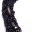 Elegant Navy Blue Tassel&rivets Decorated Weave Design