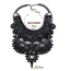 Fashion Black Gemstone Decorated Multilayer Design