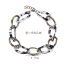 Exaggerate White+black Chain Shape Decorated Simple Design Acrylic Bib Necklaces