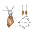 Fashion Silver Color Irregulary Diamond Pendant Decorated Simple Design Alloy Jewelry Sets
