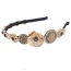 Vintage Gold Color Flower & Coin Decorated Simple Design Alloy Hair band hair hoop