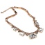 Fashion Coffee Square Diamond Decorated Simple Design Alloy Bib Necklaces