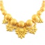 Exaggerate Yellow Big Bead Decorated Short Chain Design