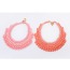 Bohemia Pink Gemstone Decorated Multilayer Design Alloy Bib Necklaces