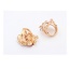 Fashion Light Orange Diamond Decorate Hollow Out Flower Design  Alloy Korean Rings