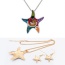 Cute Silver Color Cartoon Starfish Shape Pendant Decorated Simple Design Alloy Jewelry Sets