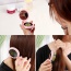 Fashion Black Color Matching Decorated Round Shape Folding Comb