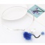 Elegant Sapphire Blue Fuzzy Ball Pendant Decorated Jewelry sets